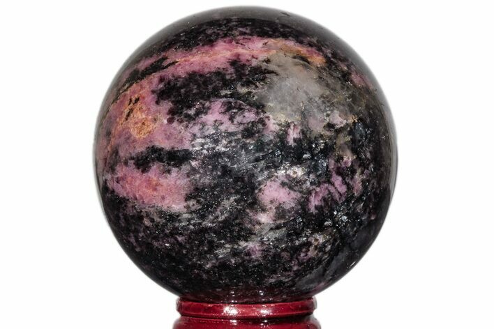 Polished Rhodonite Sphere - Madagascar #218883
